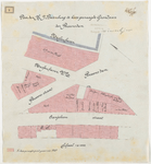 1898-9 Calque op linnen van door de heer J. Batenburg te koop gevraagde grond, aan de Persoonsdam.
