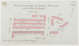 1899-117 Calque op linnen van over te nemen grond a/d. Nieuwe Binnenweg van A. Muijsson.