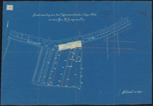 1899-124 Blauwdruk van de stratenaanleg a/d. Katendrechtse Lagedijk door B. Jungerius Fz.