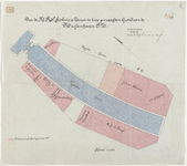 1899-156 Calque op linnen van te koop gevraagden grond a/d. Nassauhaven o.z. door R. S. Stokvis en Zonen.