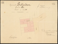 1899-168 Kadastrale kaart van een aan F.H. Steeneken te verkopen stukje geënclaveerden grond bij de Pelikaanstraat.