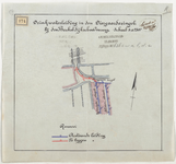 1899-174 Calque op linnen voor de aanleg van drinkwaterleiding in een gedeelte van de Diergaardesingel bij de overweg.