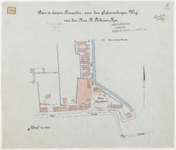 1899-184 Calque op linnen van aan te kopen percelen aan de Schonebergerweg, van H. Pelkman Hzn.