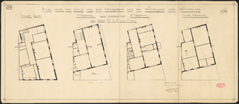 1899-192 Tekening op carton; plattegrond van een door G. Pelt J.J. zn. Voor Mr. A.P. van Stolk te bouwen huis aan de ...