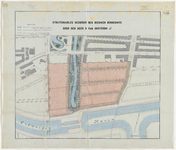 1899-244 Calque op linnen van het stratenplan H. van Oosterum Jr. bezuiden de Nieuwe Binnenweg. (Heemraadssingel).