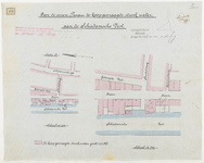 1899-273 Calque op linnen van een aan de Erven Parqui te verkopen strook water aan de Schiedamsevest.