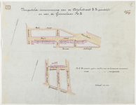 1899-28 Calque op linnen van de vernummering der huizen aan de zuidzijde van de Atjehstraat (gedeeltelijk) en aan de ...