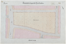 1899-301-1 Calque op linnen voor een boomenbeplanting of een plantsoenaanleg op het Pijnackerplein, plannen A. Blad 1