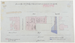 1899-309 Calque op linnen van door G.J. Bakkus te koop gevraagde grond aan de Oostzeedijk.