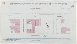 1899-33 Calque op linnen van door G. Pelt J. Jzn. q.q. te koop gevraagden grond a/d. Oostzeedijk.