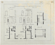 1899-338 Calque op linnen voor de verbouwing van de woning bij de school voor Gewoon Lager Onderwijs (G.L.O.) no. 4 aan ...