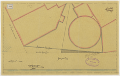 1899-349 Calque, aangevende een nieuwe rooiing bij de Blauwenmolen a/d. Pompenburg, met verkoop grond aan J. van Stolk ...