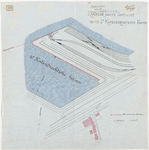 1899-352 Calque op linnen voor het maken van een Nieuwe kaaimuur aan de oostzijde van de Tweede Katendrechtschehaven.