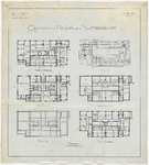 1899-354-1 Calque op linnen en een blauwdruk voor het stichten van een gebouw voor Haven- en Politiedienst nabij de ...
