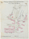 1899-36 Calque op linnen van door G.H. Kieviet te koop gevraagden grond aan de Schietbaanlaan.