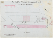 1899-385-3 Calque op linnen van te koop gevraagde bouwgrond aan de Oranjeboomstraat door: J. Nieuwe huis, … Bresser, ...