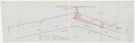 1899-397 Calque op linnen van te verkopen grond aan de Schiedamsevest, achterpanden a/d. Baan, aan: S. Dunlop Dz, Wed. ...