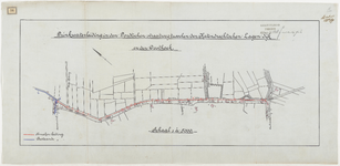 1899-56 Calque op linnen voor de aanleg van drinkwaterleiding in de Dordtsestraatweg tussen de Katendrechtse lagedijk ...