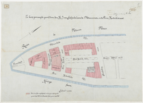 1899-59 Calque op linnen van de door J. van Schijndel te koop gevraagde grond tussen Meeuwen- en Prins Hendrikstraat.