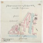 1899-82 Calque op linnen van door C. Lenterman te koop gevraagde grond aan de Schiekade westzijde.