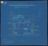 1899-92 Blauwdruk van de voltooiing van de drinkwaterleiding (rood) in de Vinkenstraat, de Vinkendwarsstraat en de ...