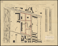 1899-93 Tekening voor de aanleg van de drinkwaterleiding in straten ten zuiden van de Oudedijk en ten oosten van de ...