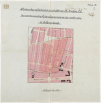 1899-98-1 Kaart met aanwijzing van het stratenplan ten noorden van de Oude Binnenweg en ten westen van de ...