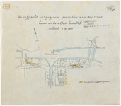 1900-112 Calque op linnen van in erfpacht uitgegeven perceelen aan de West Kous- en de Oost Kousdijk.