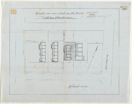 1900-12-1 Situatietekening voor een te bouwen school voor M.U.L.O. aan de Schonebergerweg, met in detail enkele ...