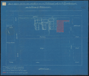 1900-133-4 Calque op linnen en blauwdruk van het van G. Watson en Zoon voor schoolbouw aan te kopen terrein nabij de ...