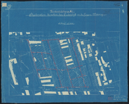 1900-141 Blauwdruk voor de aanleg van drinkwaterleiding in het stratenplan tussen de Oudedijk en de Groene Wetering.