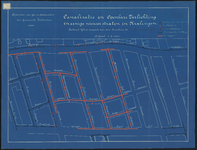1900-157 Blauwdruk voor canalisatie en openbare verlichting in enige nieuwe straten in Kralingen.
