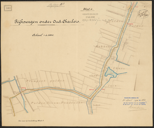 1900-161-3 Kaart van over te nemen gedeelten Rijkswegen onder Oud-Charlois. Bijlage B 3. Blad 3
