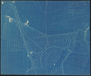 1900-17 Blauwdruk van een stratenplan in de Oost-Varkenoordsche polder, van W. Molenbroek.