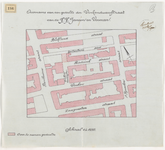 1900-186 Calque op linnen voor overname van een gedeelte der Vinkendwarsstraat van de Heeren Janssen en Vermeer.