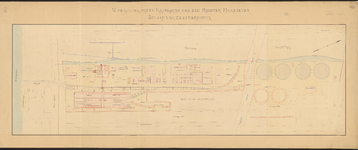 1900-216-2 Situatie en de uitbreidingsplannen van de Gasfabriek aan de Oostzeedijk. Blad 2