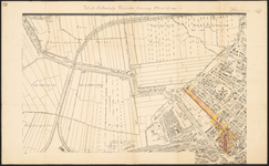 1900-229 Situatiekaart van de baan van het elektrische spoor, met aangrenzende straten, tussen het Hofplein en de ...