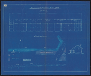 1900-255 Blauwdruk voor de bouw van houten hulpschool aan de Breede Hilledijk.