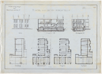 1900-326-2 Tekening op linnen voor de bouw eener school a/d. Meidoornstraat. Blad 2