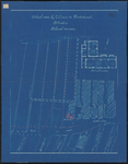 1900-35-1 Blauwdruk voor de bouw van een school voor Gewoon Lager Onderwijs (G.L.O.) aan de Tiendstraat, in het rood ...