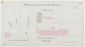 1900-355-1 Calque op linnen van door R.C. Laan te koop gevraagden grond a/d. Wolphaertsbocht, nog nader de situatie ...
