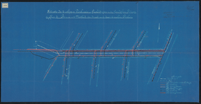 1900-370 Blauwdruk voor het verleggen van drinkwater- en gasleidingen in de Goudscherijweg tussen de Boezem en de Vlietkade.