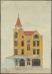 1900-410-2 Gekleurde geveltekening voor het straatplan Boompjes-Glashaven (later: Rederijstraat). Blad 2