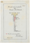 1900-417 Calque op linnen, situatie van een gedeelte der Nieuwe Kerkstraat, met grondaanbieding door J.G. Milo, Dr. Van ...