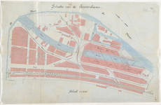 1900-437 Calque op linnen van de door J.A. Vles en Zonen te koop gevraagde grond (met optie) aan de Persoonshaven. (zie ...