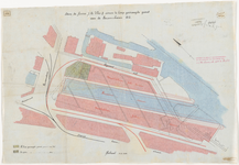 1900-438 Calque op linnen van de situatie van de te maken Persoonshaven met omgeving (Zie ook No. 437).