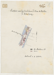 1900-46 Tekening met in het rood aangegeven de plaatsen voor trottoiraanleg aan de Schulpweg, ten behoeve van A. ...