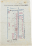 1900-47 Tekening van door de Gemeente aan te kopen percelen in de Waterloostraat van N. Pons sr. Calque op linnen.