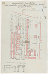 1900-474 Calque op linnen van geprojecteerde dwarsstraten in het stratenplan tussen Oostzeedijk (beneden) en ...