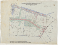 1900-48 Kaart van de te onteigenen grond door de gemeente en ook ten behoeve van een trambaan van de RTM tussen de ...